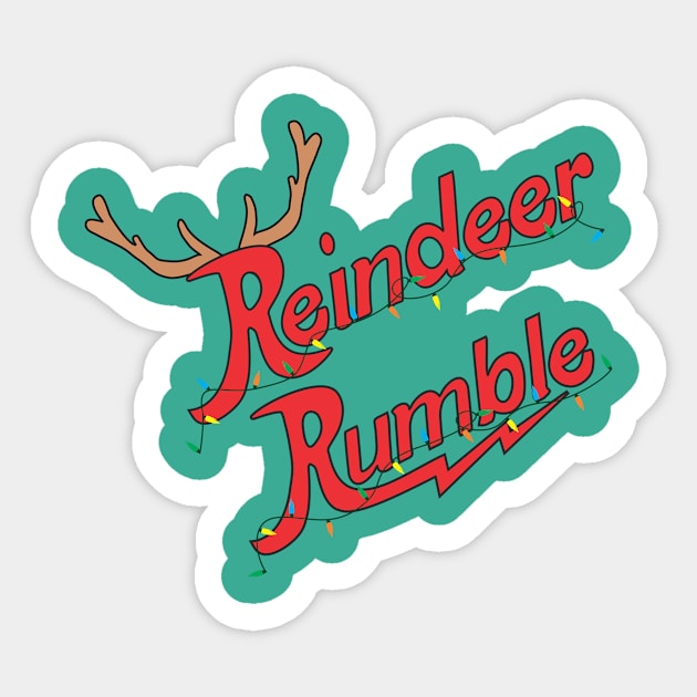 Maggie's Reindeer Rumble Sticker by jonsolomon